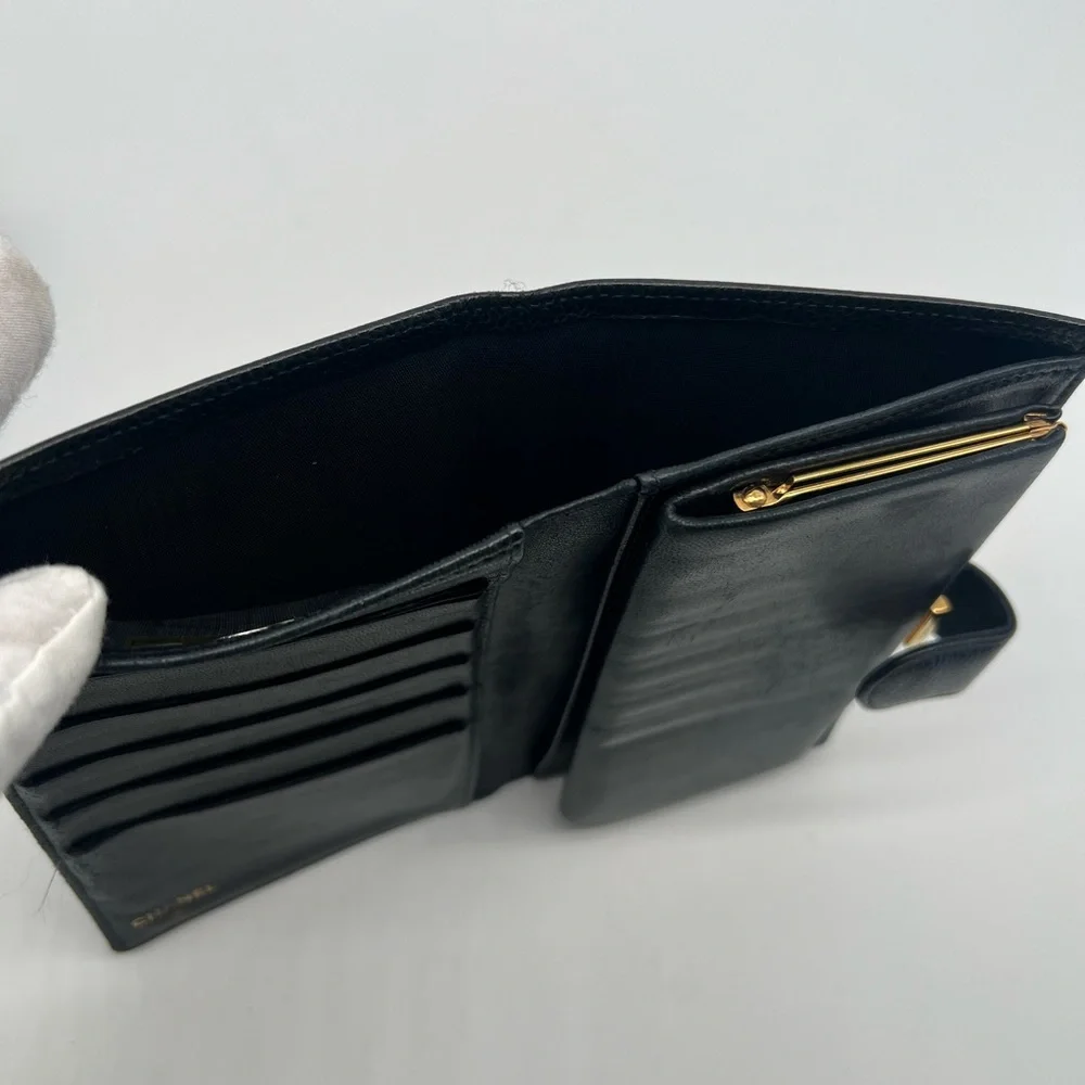 Chanel Black Caviar Leather Wallet